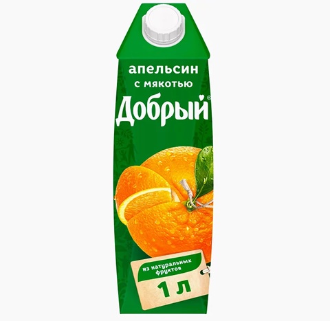 Сок Добрый апельсин 1 л. - 130 ₽