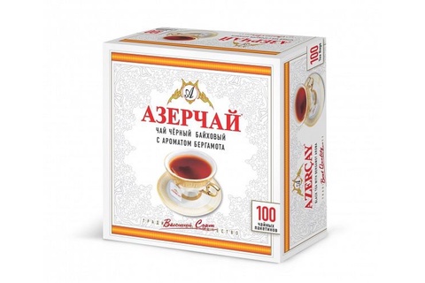 Азерчай черный байховый с ароматом бергамота 100г - 88 ₽