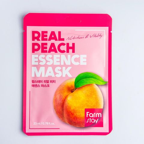 FARM STAY Тканевая маска для лица с экстрактом персика REAL PEACH ESSENCE MASK, 23ml в Новосибирске — 65 ₽