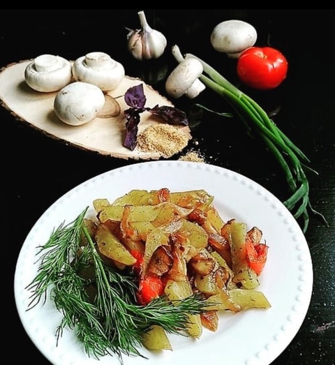 Картофель с грибами в Железноводске — 50 ₽