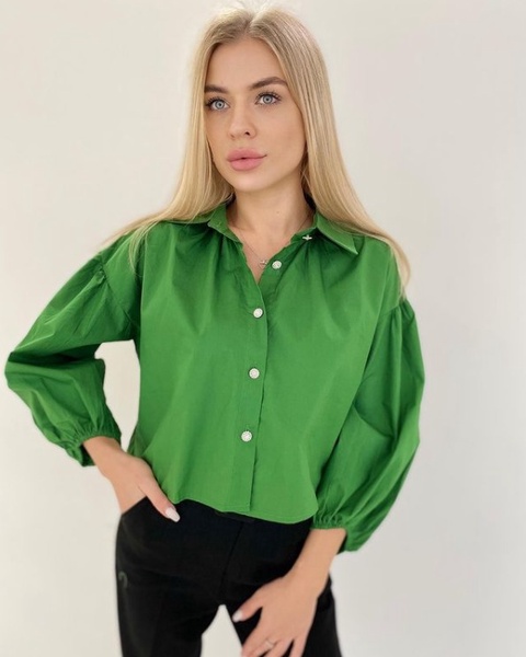 Рубашка женская зеленая - 1 500 ₽