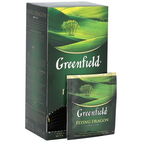 Чай Гринфилд зеленый байховый 25п в Лермонтове — 88 ₽