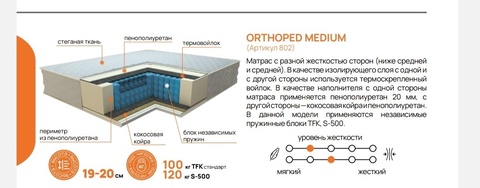 Матрас ORTHOPED MEDIUM 160×200 в Пятигорске — 14 000 ₽