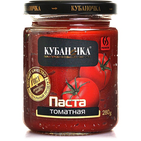 Паста томатная Кубаночка 250г стекло - 115 ₽