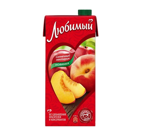 Сок Любимый солнечный нектарин яблоко персик 0,95л т/п в Лермонтове — 83 ₽