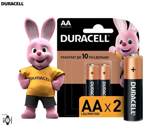 Батарейки DURACELL AA (LR6), 2 шт. - 140 ₽