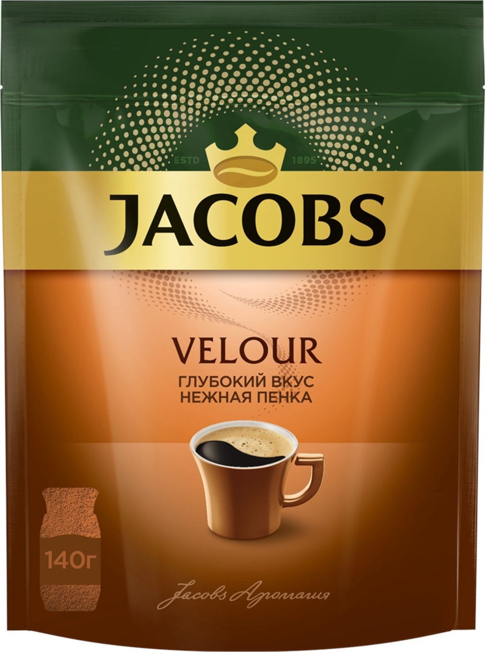 Кофе Jacobs Velur 140г - 243,10 ₽, заказать онлайн.