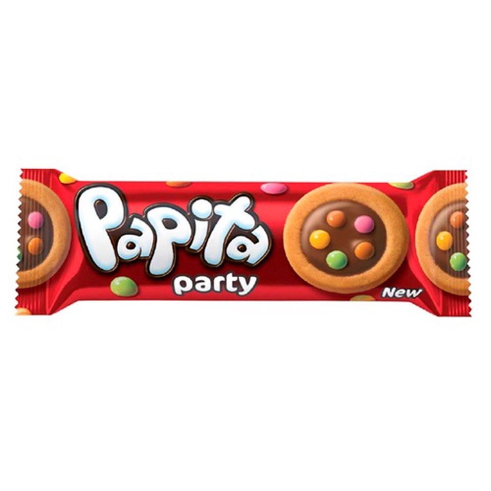 PAPITA PARTY печенье в глазури с начинкой (ассортимент) 63г 24шт - 876,65 ₽, заказать онлайн.
