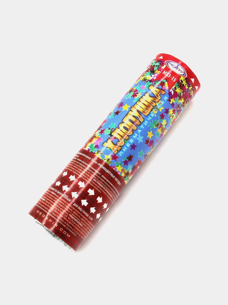 Пневматическая хлопушка 15 см конфетти разноцветные звезды из фольги МХ3-15 - 170 ₽, заказать онлайн.