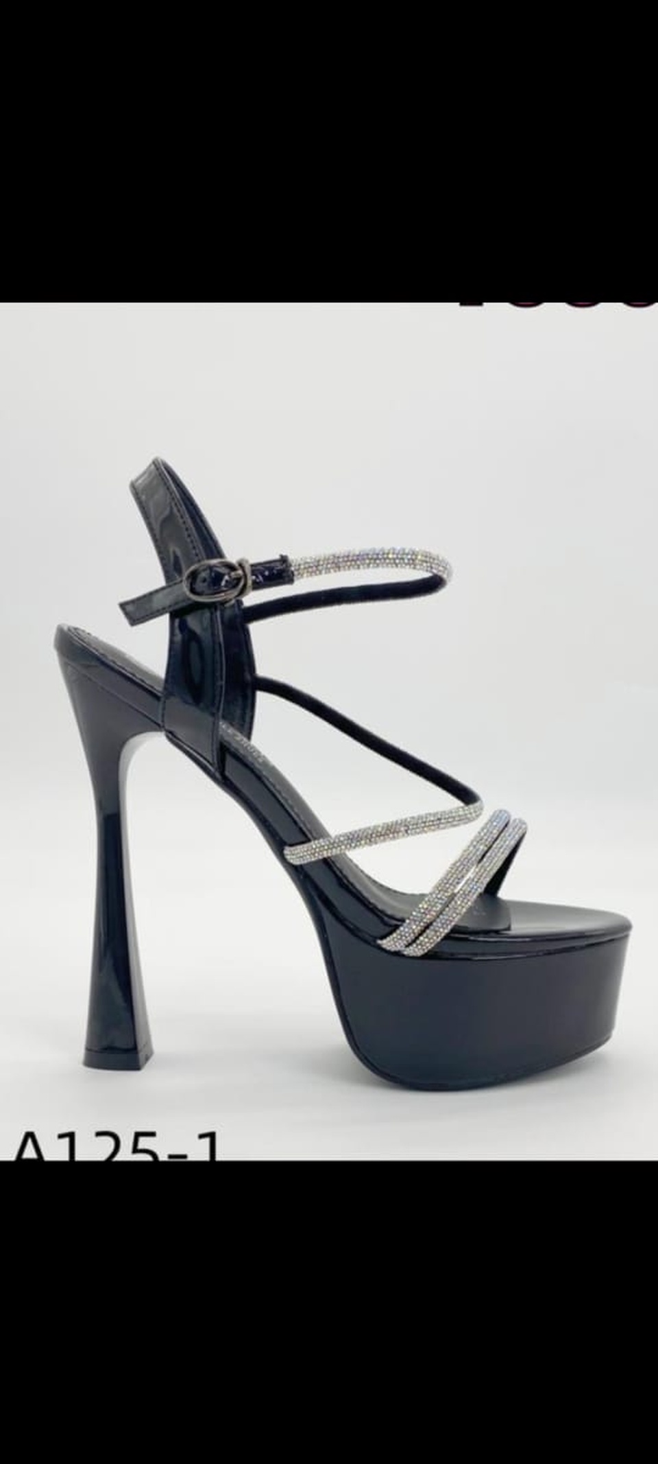 Босоножки на высоком каблуке и пратформе черный - 3 500 ₽, заказать онлайн.