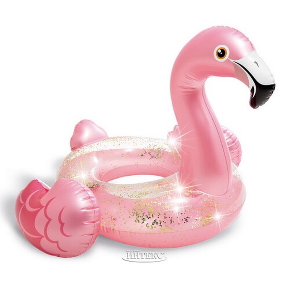 Надувной круг Розовый фламинго с блестками - 900 ₽, заказать онлайн.