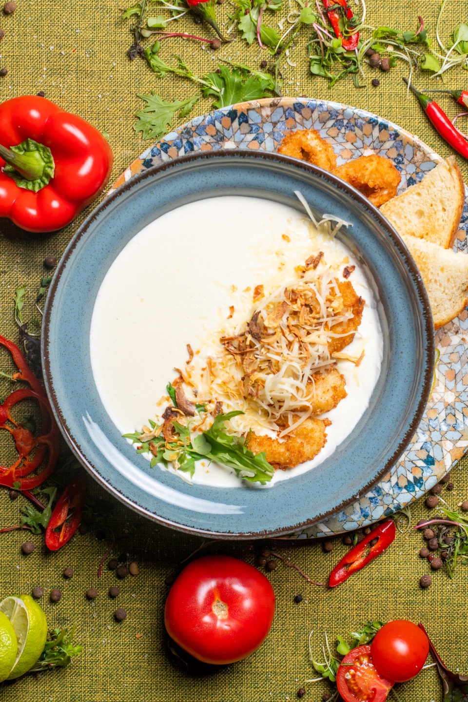 Сырный крем-суп с кальмаром - 330 ₽, заказать онлайн.