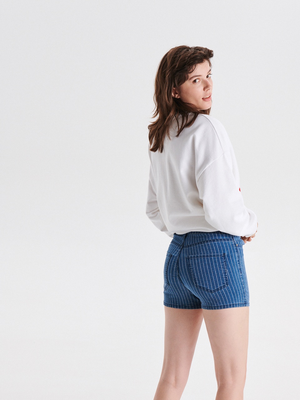 Джинсовые шорты high waist - 699 ₽, заказать онлайн.