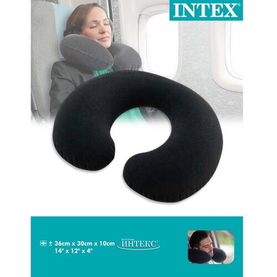 Надувная подушка в дорогу 35 см, флокированная - 150 ₽, заказать онлайн.