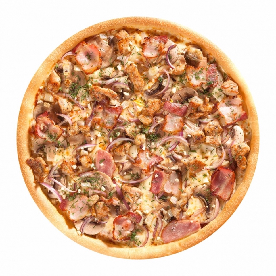 Пицца "Мясная", 33 см - 559 ₽, заказать онлайн.