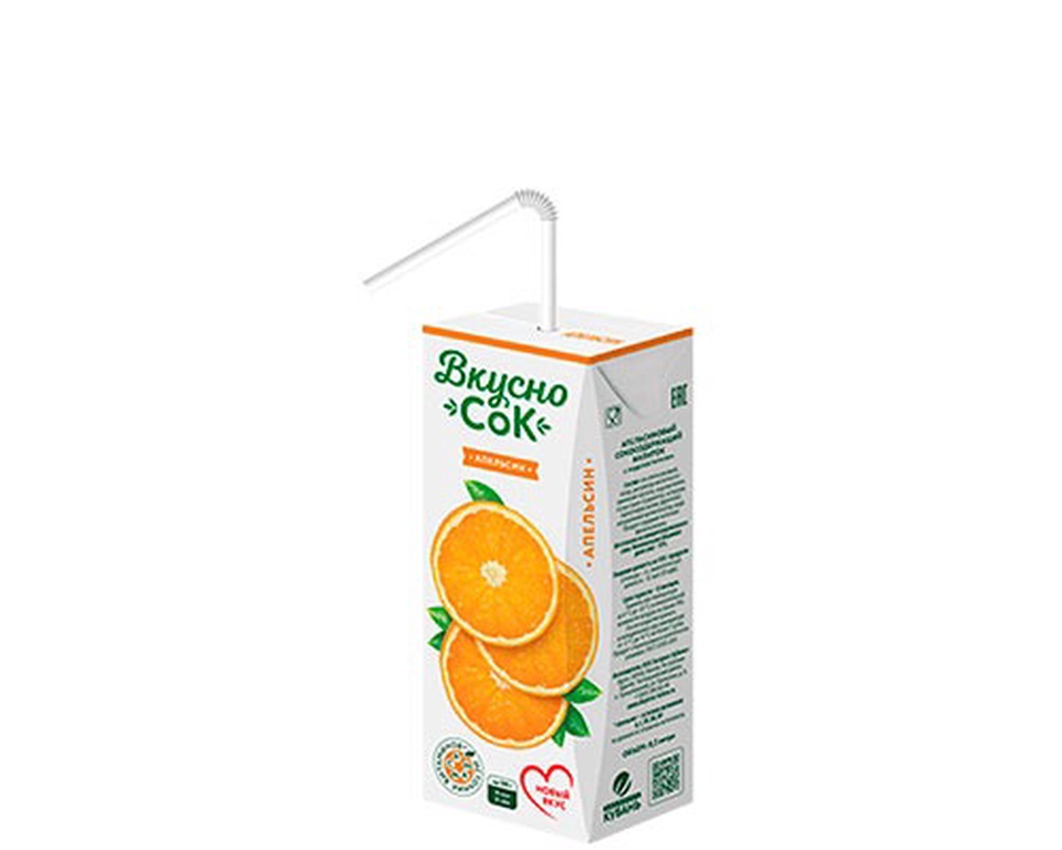 ВкусноСок сок апельсиновый 0,2л т/п - 27 ₽, заказать онлайн.