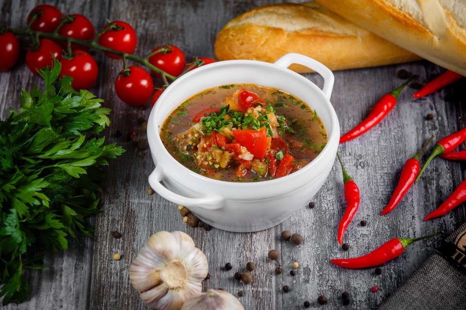 Суп из запеченных овощей - 350 ₽, заказать онлайн.