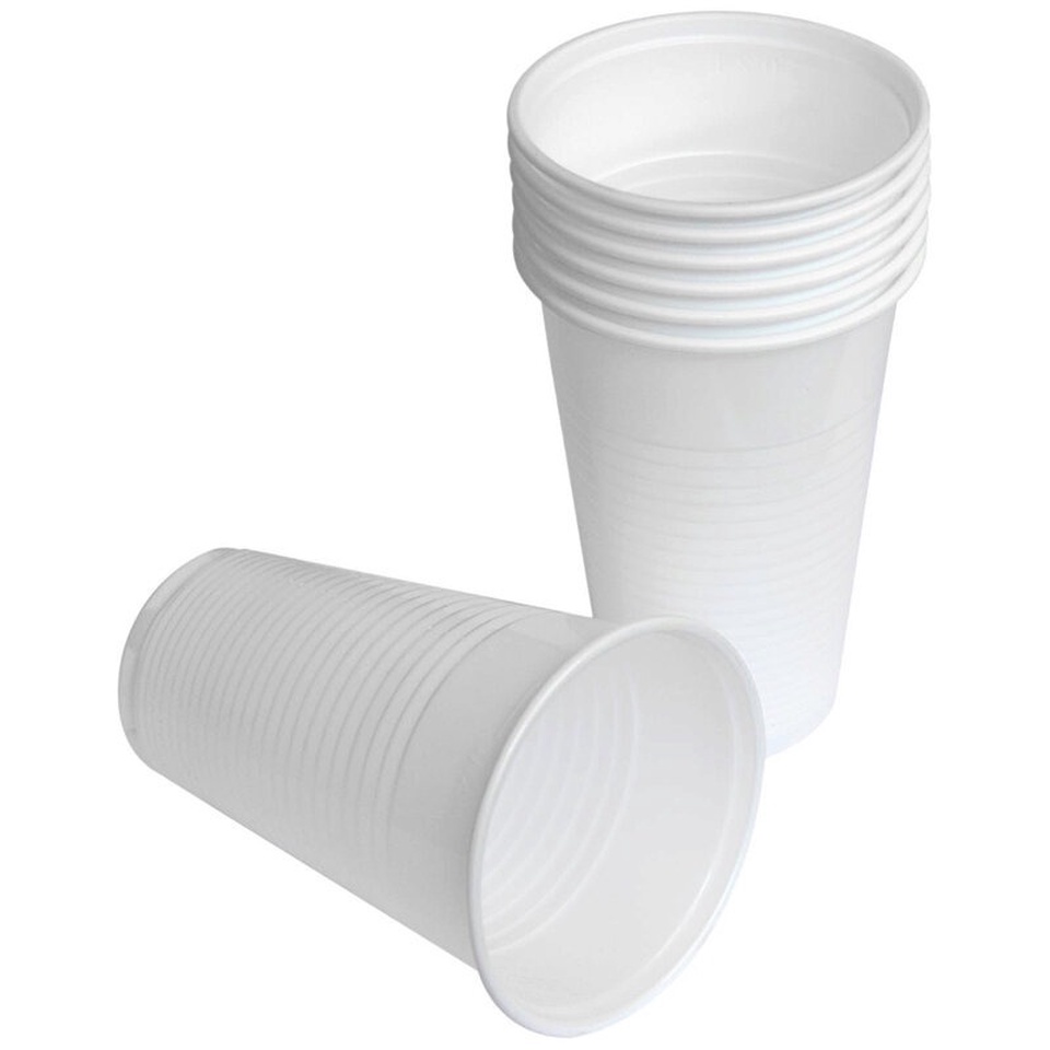 Стаканы белые  пластик 200мл 100шт - 106 ₽, заказать онлайн.
