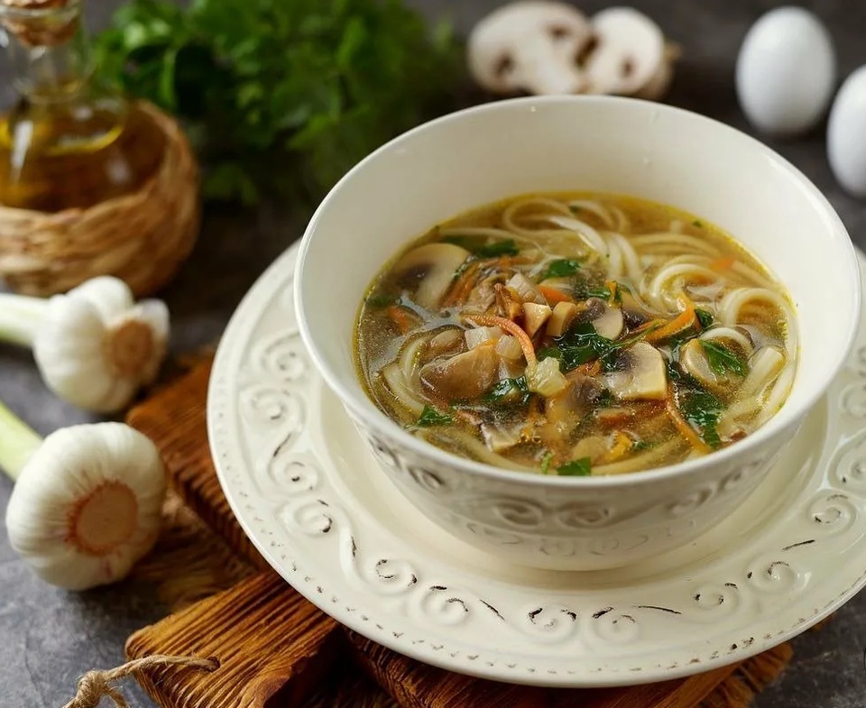 Грибной суп из шампиньонов с картофелем и вермишелью рецепт с фото пошагово