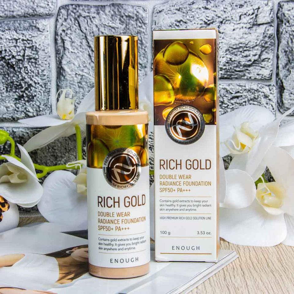 ENOUGH Тональный крем с золотом Rich Gold Double Wear Radiance Foundation SPF50+ PA+++ - 500 ₽, заказать онлайн.