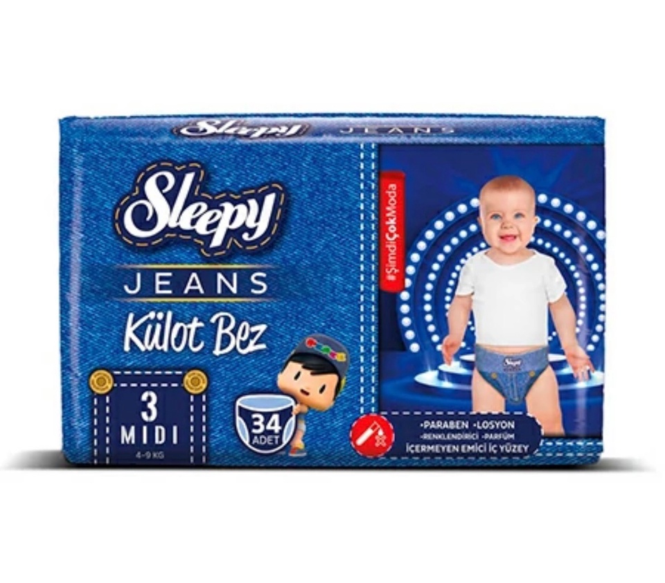 Sleepy Jeans. Подгузники-трусики 3 Midi - 600 ₽, заказать онлайн.