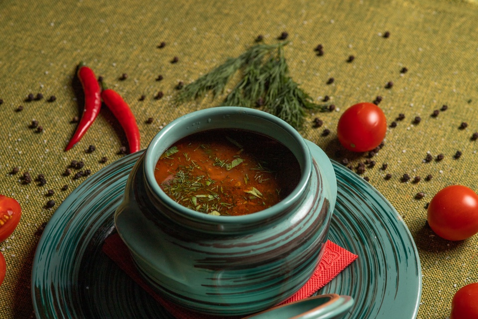Горский суп с сушёной колбасой - 290 ₽, заказать онлайн.