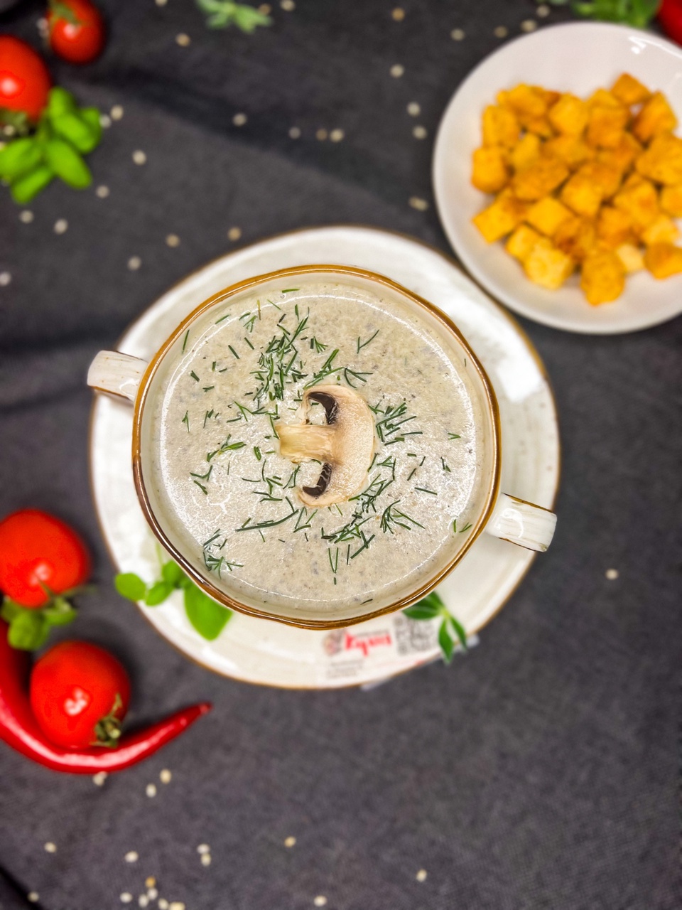 Суп-пюре грибной - 160 ₽, заказать онлайн.