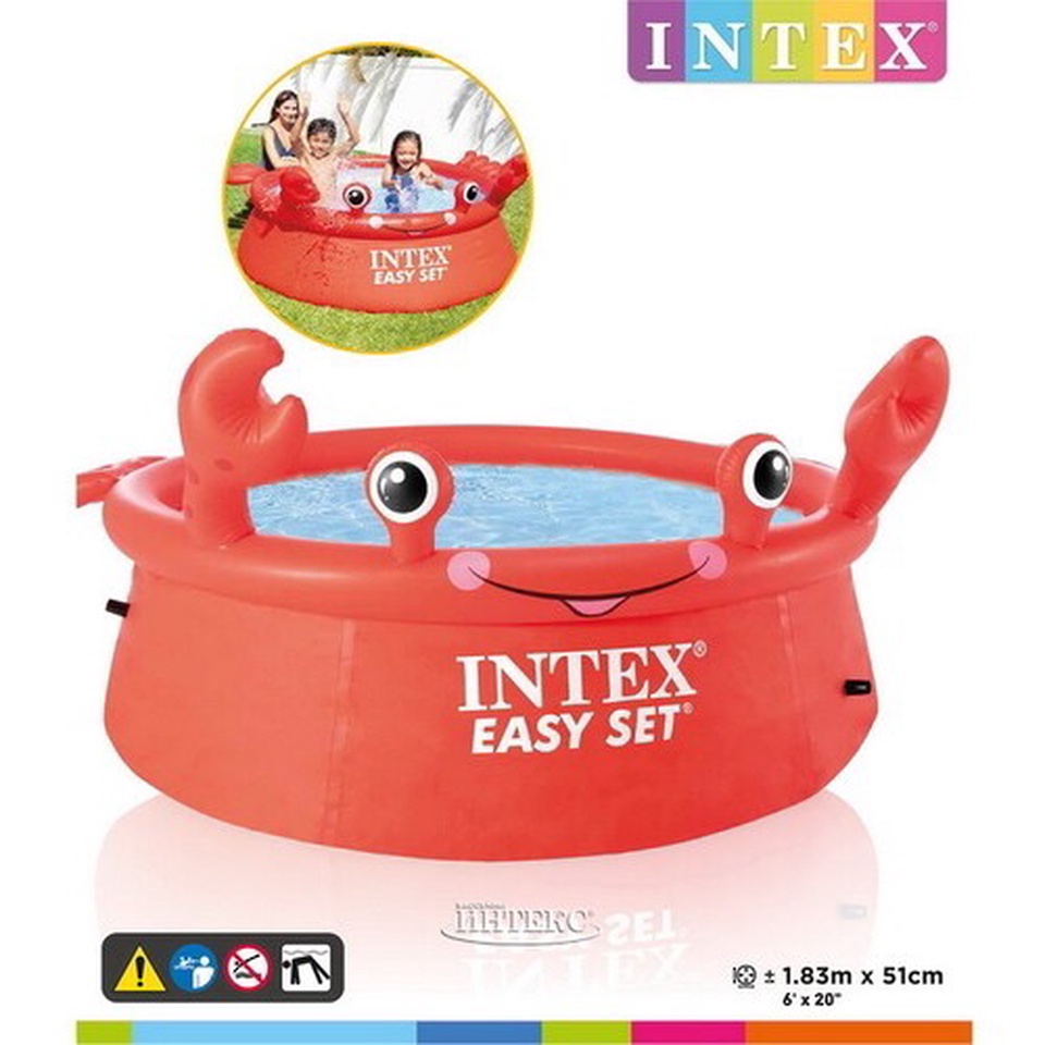 Надувной бассейн 26100 Intex Easy Set - Happy Crab 183*51 см - 2 750 ₽, заказать онлайн.