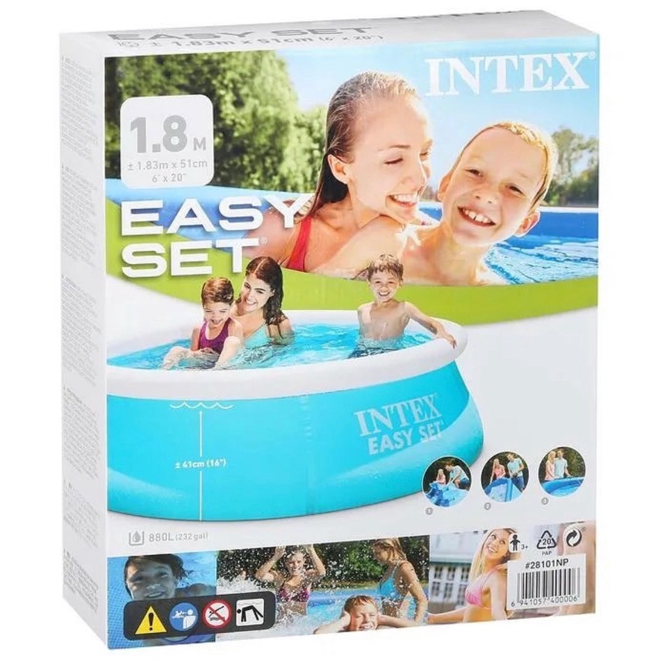 Бассейн с надувным кольцом INTEX 183 x 51 см - 2 100 ₽, заказать онлайн.