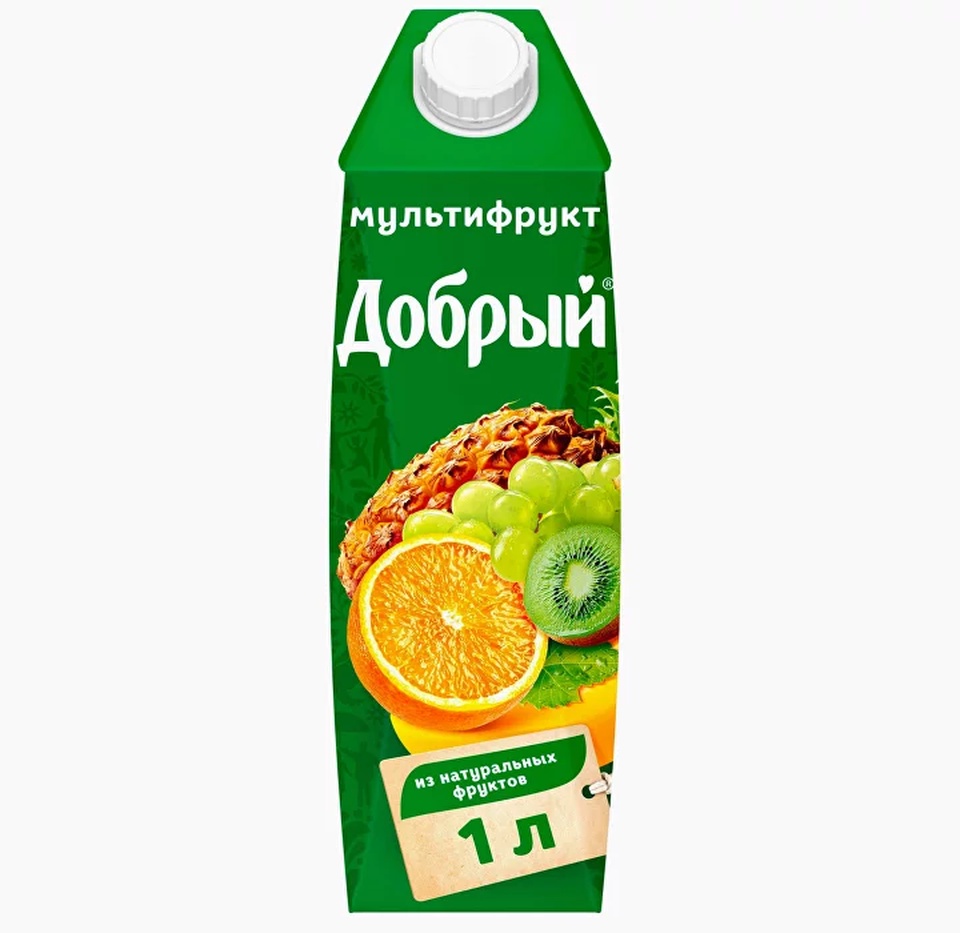 Сок Добрый мультифрукт 1 л. - 130 ₽, заказать онлайн.