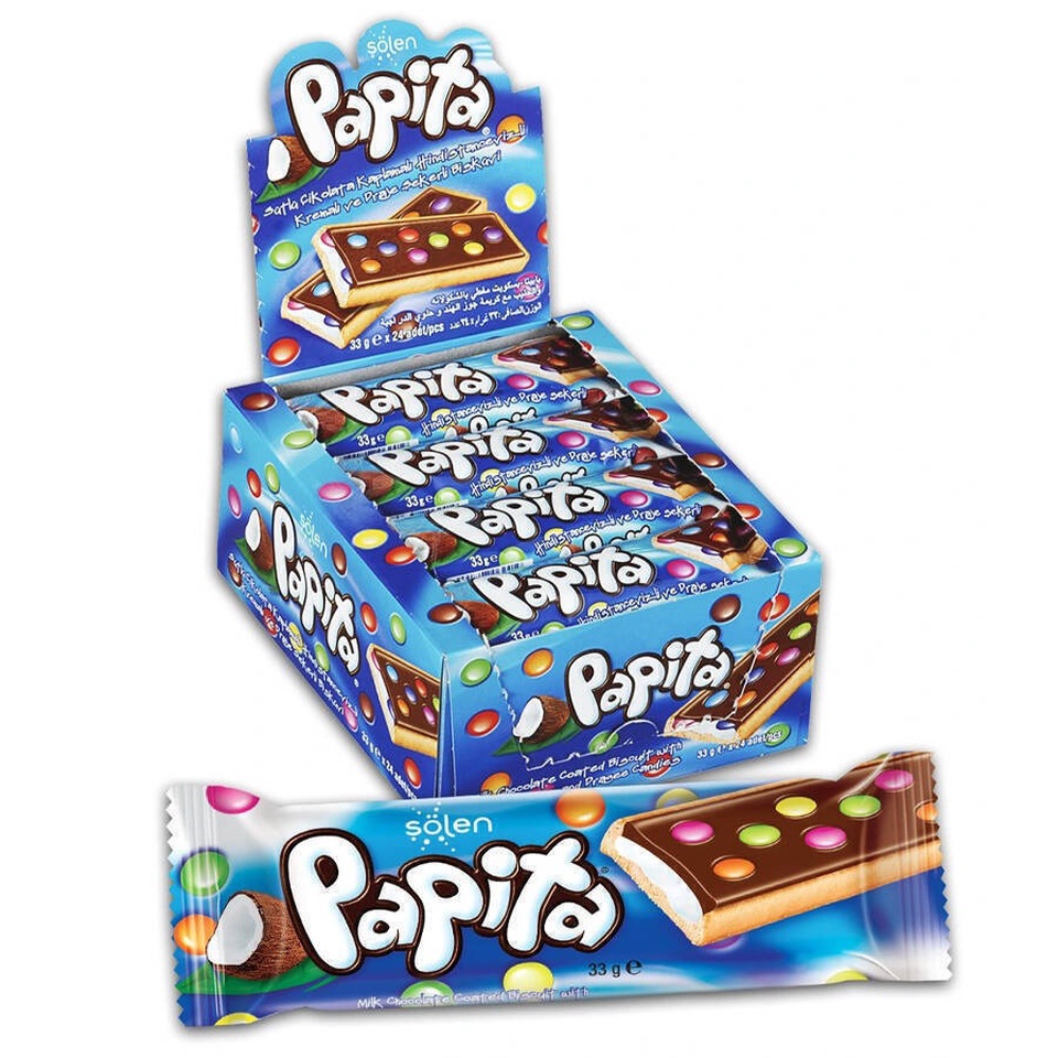 PAPITA печенье в глазури с начинкой (ассортимент) 33г 24шт - 466,21 ₽, заказать онлайн.