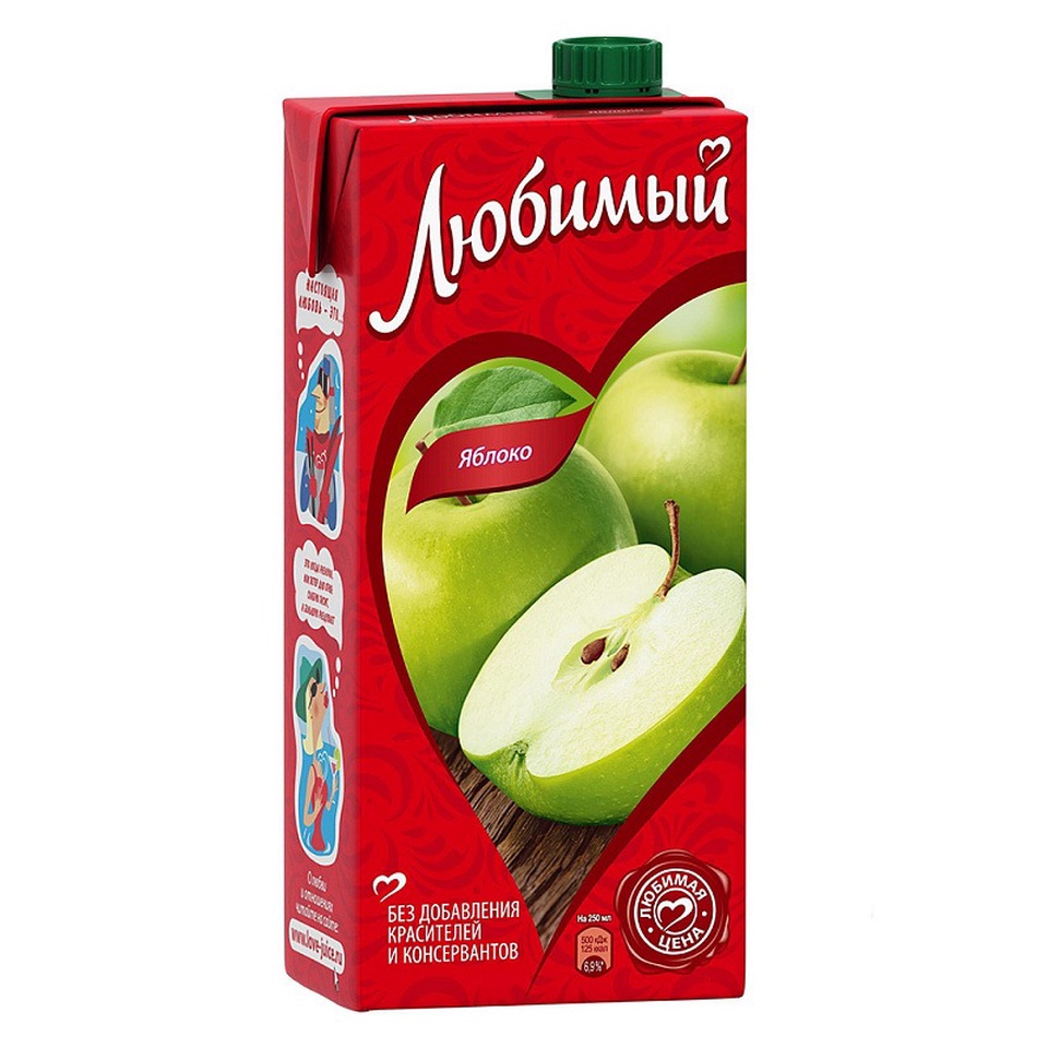 Сок Любимый Яблоко 1,93л - 145 ₽, заказать онлайн.