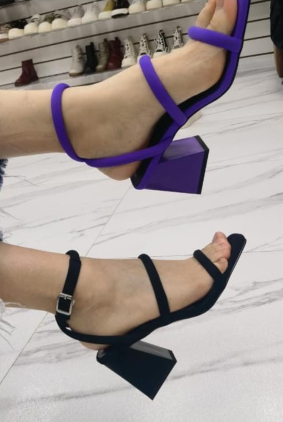 Босоножки на устройчивом каблуке фиолетовый цвет - 3 500 ₽, заказать онлайн.
