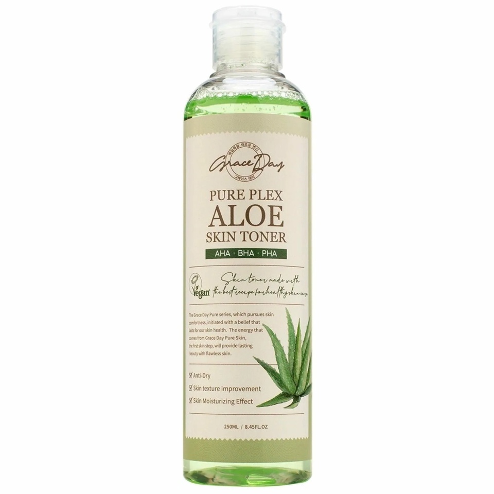 Grace Day Успокаивающий тонер с экстрактом алоэ вера - Pure Plex Aloe Skin Toner, 250мл - 679 ₽, заказать онлайн.