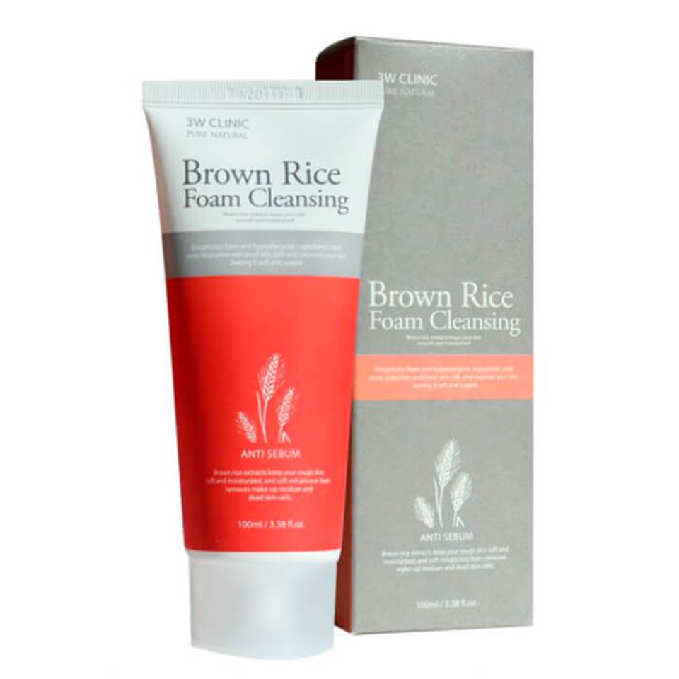 3W Clinic Пенка для умывания коричневый рис - Cleansing foam brown rice, 100мл - 345 ₽, заказать онлайн.