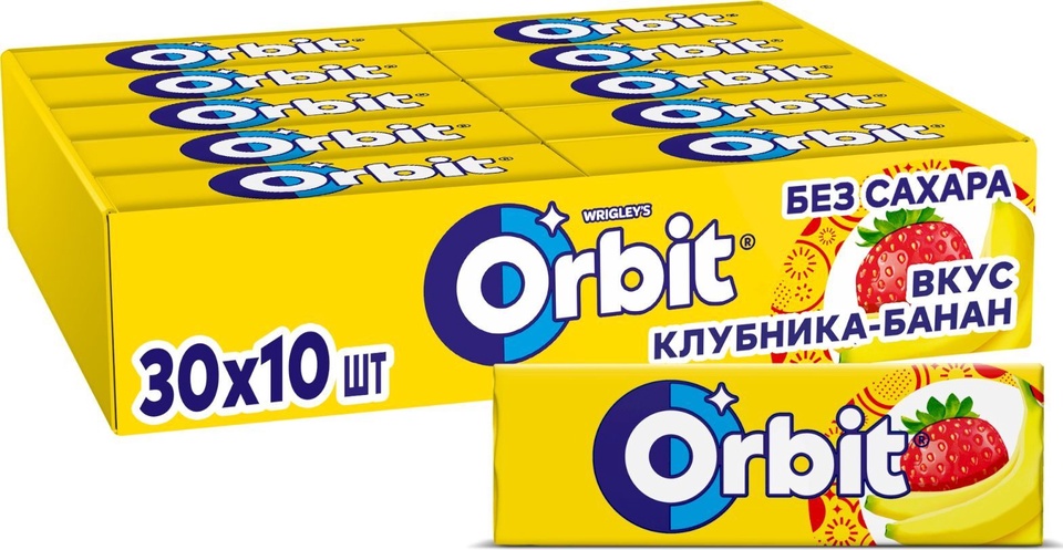 Orbit КЛУБНИКА-БАНАН ж/р 13,6г 30шт - 857,01 ₽, заказать онлайн.