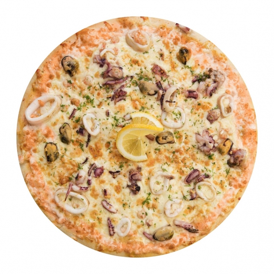 Пицца "С морепродуктами", 33 см - 599 ₽, заказать онлайн.