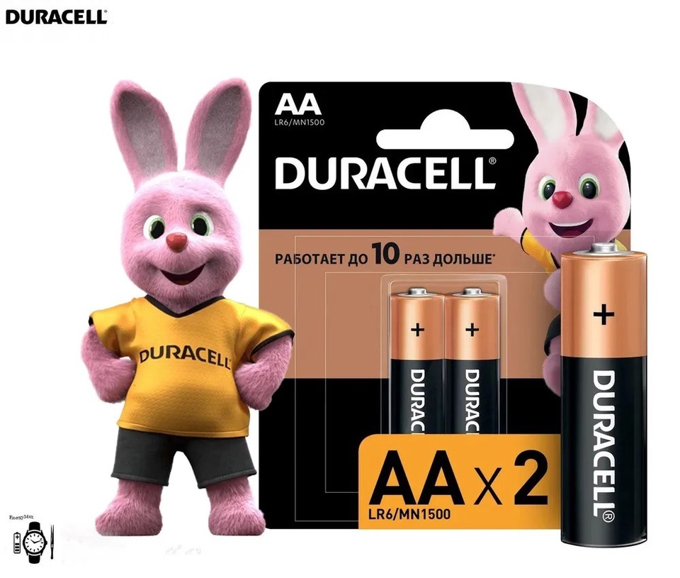 Батарейки DURACELL AA (LR6), 2 шт. - 140 ₽, заказать онлайн.