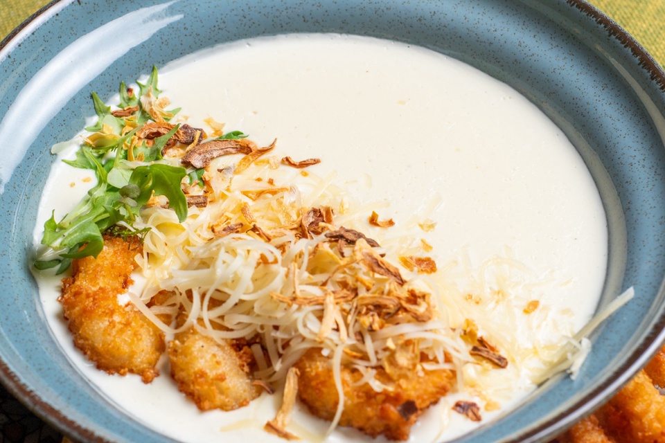 Сырный крем-суп с кальмаром - 330 ₽, заказать онлайн.